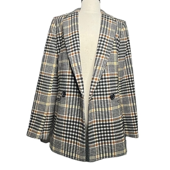 Gap double breasted plaid wool blend blazer size 2 - Picture 5 of 8